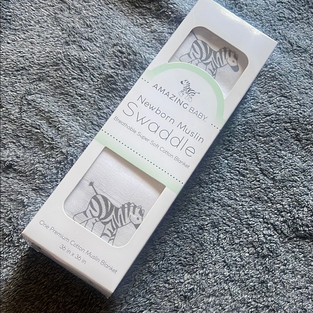 White Zebra Swaddle Blanket